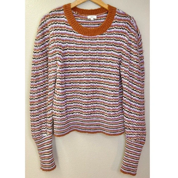 A.L.C. Samara Wool Alpaca Blend Striped Multicolor Sweater - Picture 9 of 12